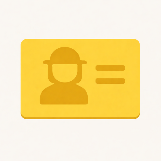 Yellow icon of a person wearing a veil on a white background